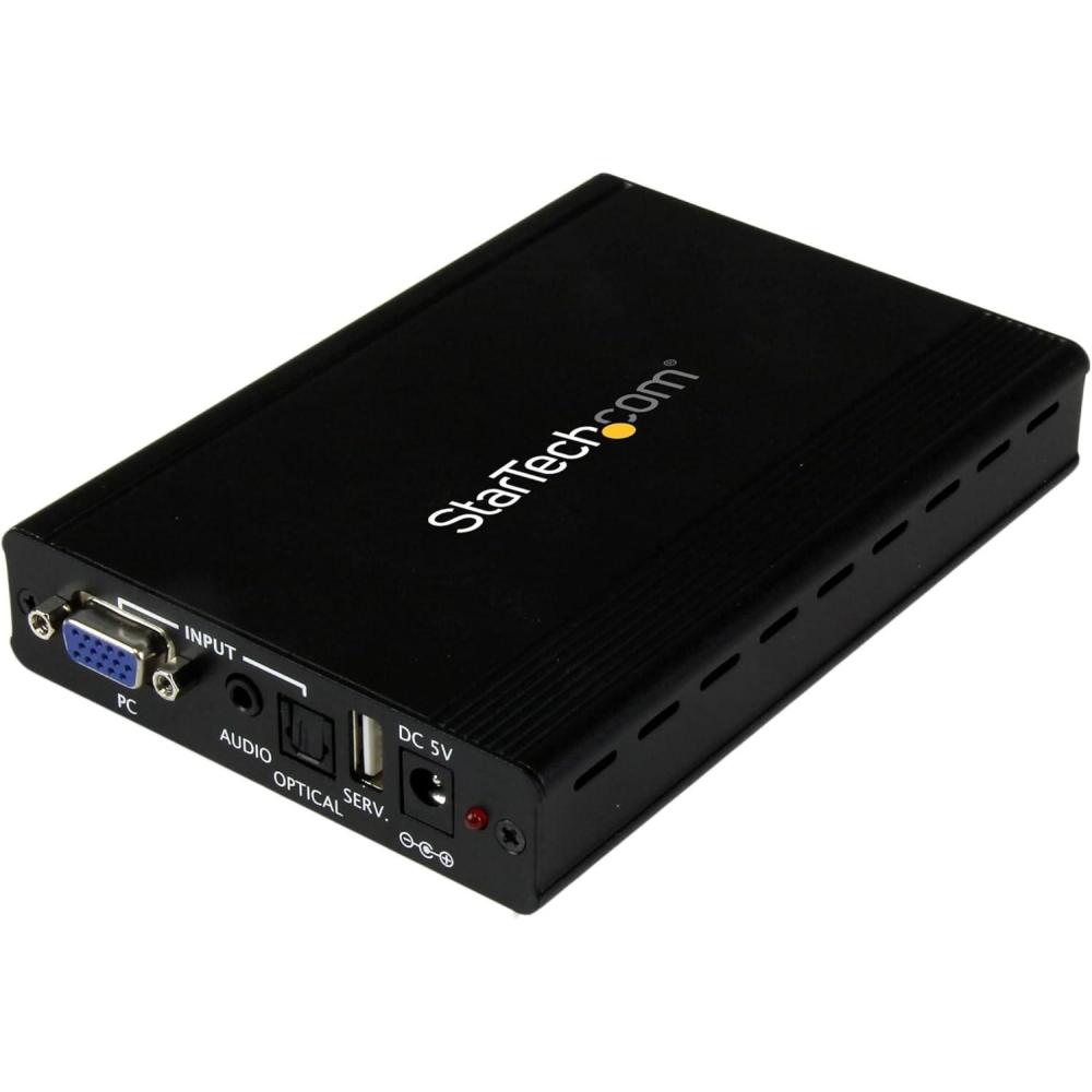 imageStarTechcom VGA to HDMI Converter Analog VGA to Digital HDMI Scaler with Audio 1920x1200 VGA2HDPRO2 Black