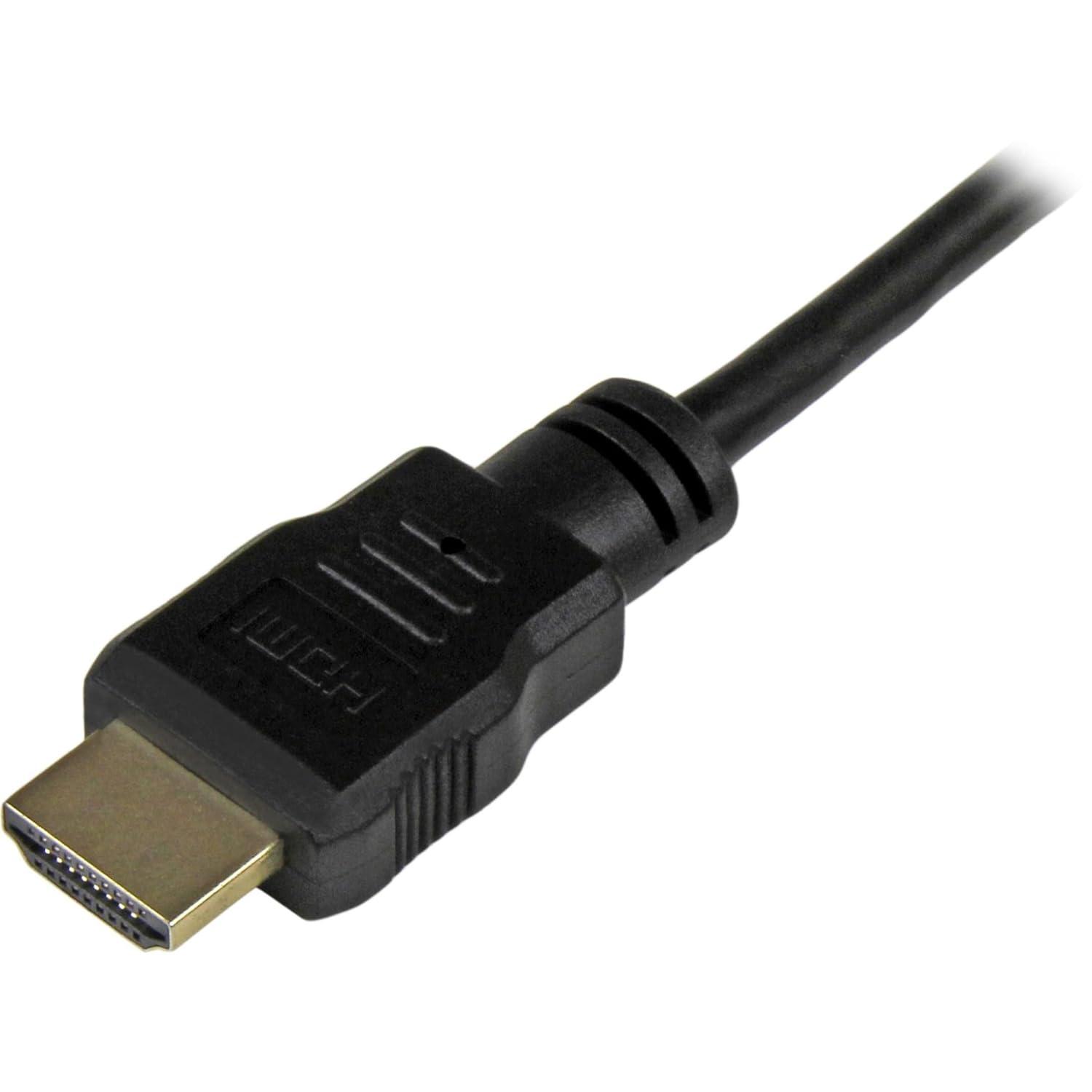imageStarTechcom 1 ft High Speed HDMI Cable with Ethernet HDMI to HDMI Mini MM HDMIACMM1BlackSlim