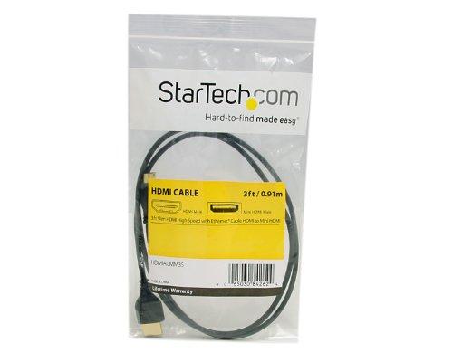 imageStarTechcom 1 ft High Speed HDMI Cable with Ethernet HDMI to HDMI Mini MM HDMIACMM1BlackStandard