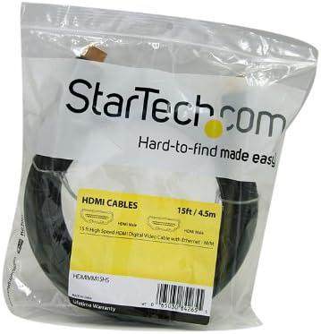 imageStarTechcom 10ft HDMI Cable  4K High Speed HDMI Cable with Ethernet  4K 30Hz UHD HDMI Cord  102 Gbps Bandwidth  HDMI 14 Video  Display Cable MM 28AWG  HDCP 14  Black HDMIMM10HS15 ft