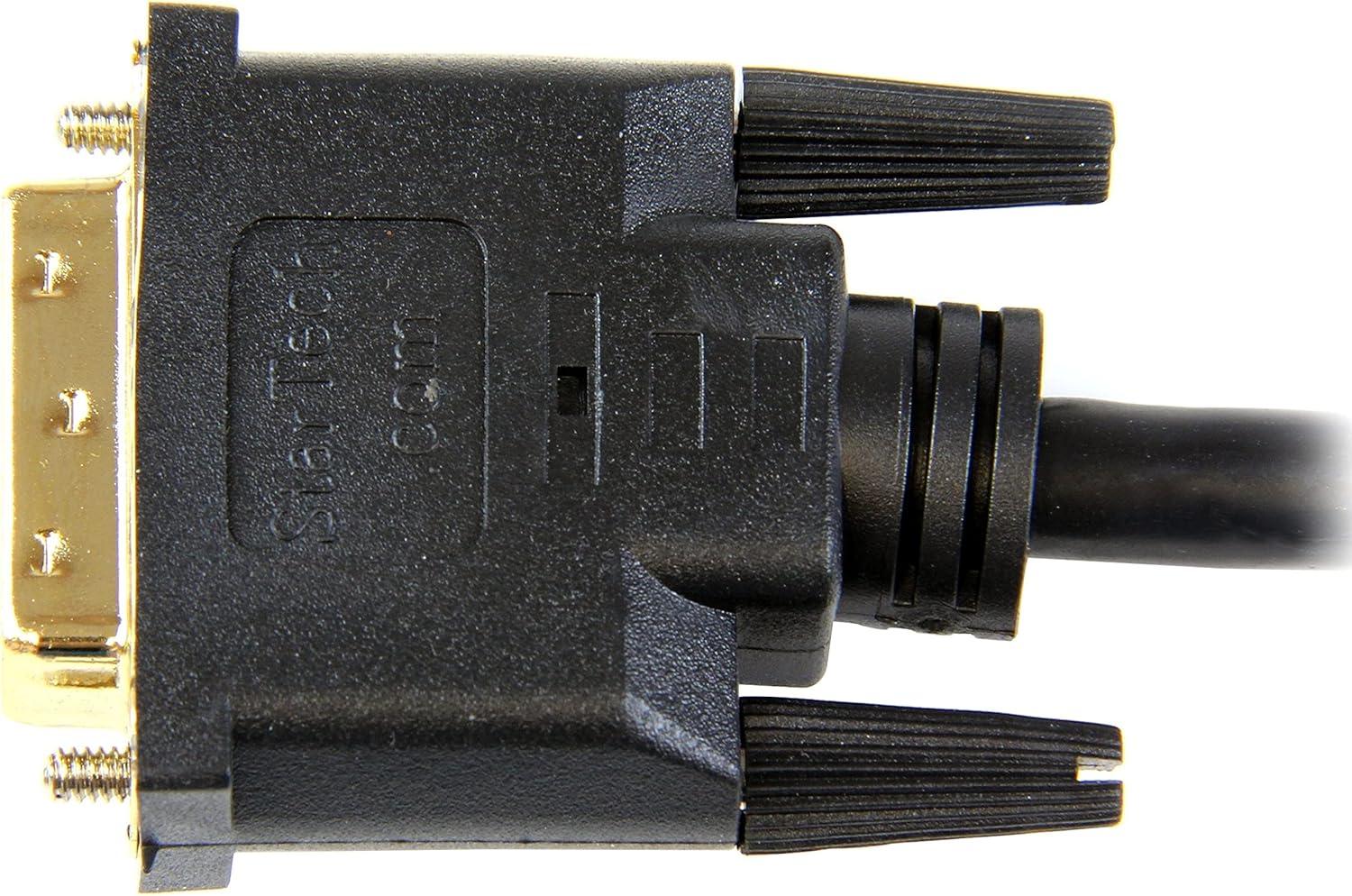 imageStarTechcom 3 ft HDMI to DVID Cable  HDMI to DVI Adapter  Converter Cable  1x DVID Male 1x HDMI Male  Black 3 feet HDDVIMM36 ft  2 m