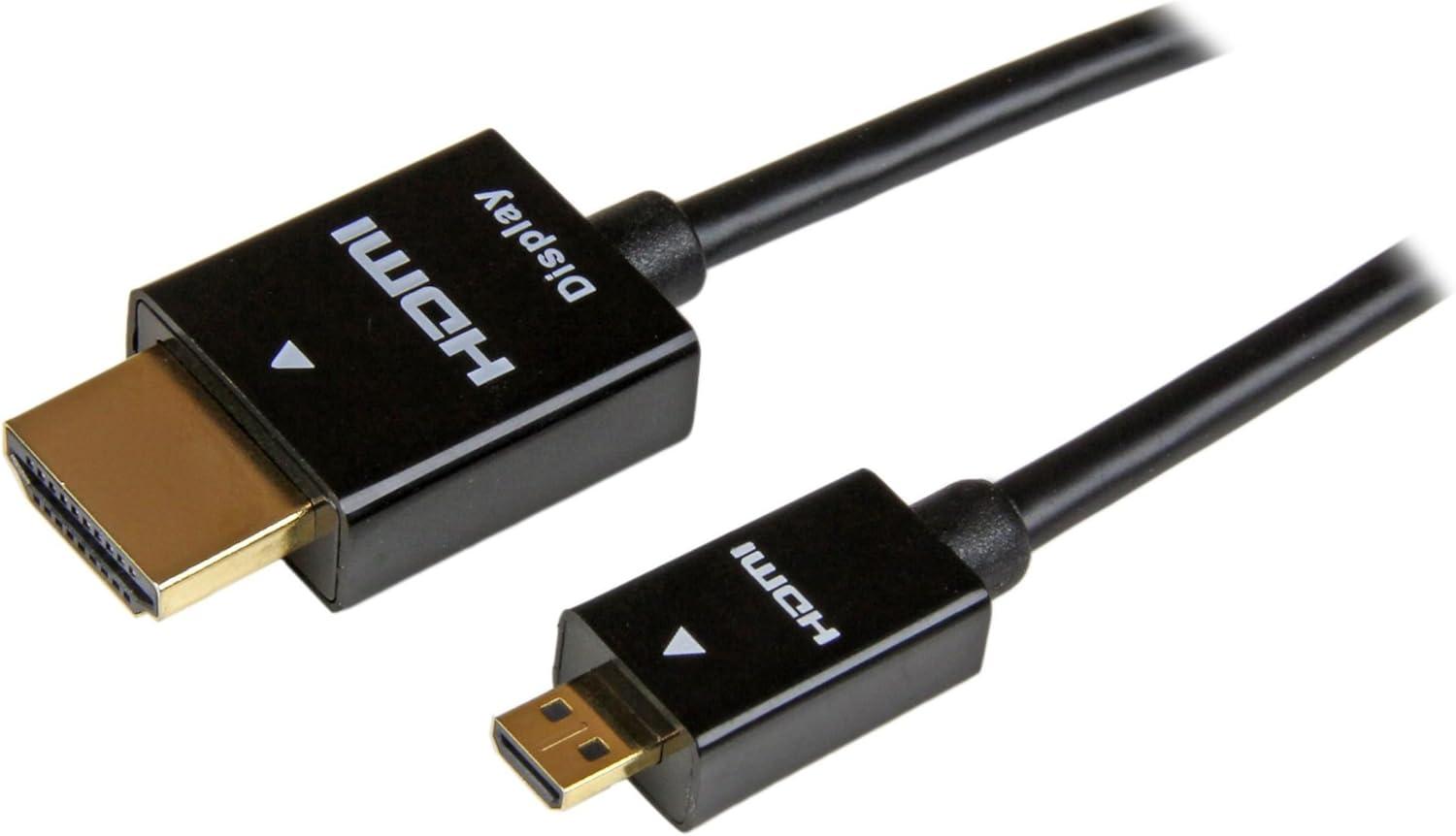 imageStarTechcom 3m Micro HDMI to HDMI Cable with Ethernet  4K 30Hz Video  Durable High Speed Micro HDMI TypeD to HDMI 14 Adapter CableConverter Cord  UHD HDMI MonitorsTVsDisplays  MM HDADMM3MHDMI to Micro HDMI