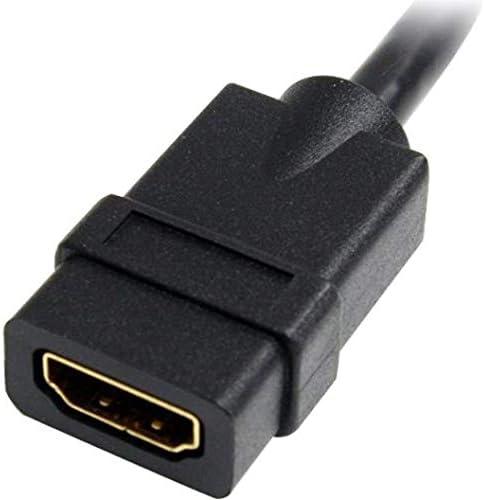 imageStarTechcom 6in High Speed HDMI Port Saver Cable MF Ultra HD 4k x 2k HDMI Cable HDMI Port Saver 6inch HDMIEXTAA6INBlack