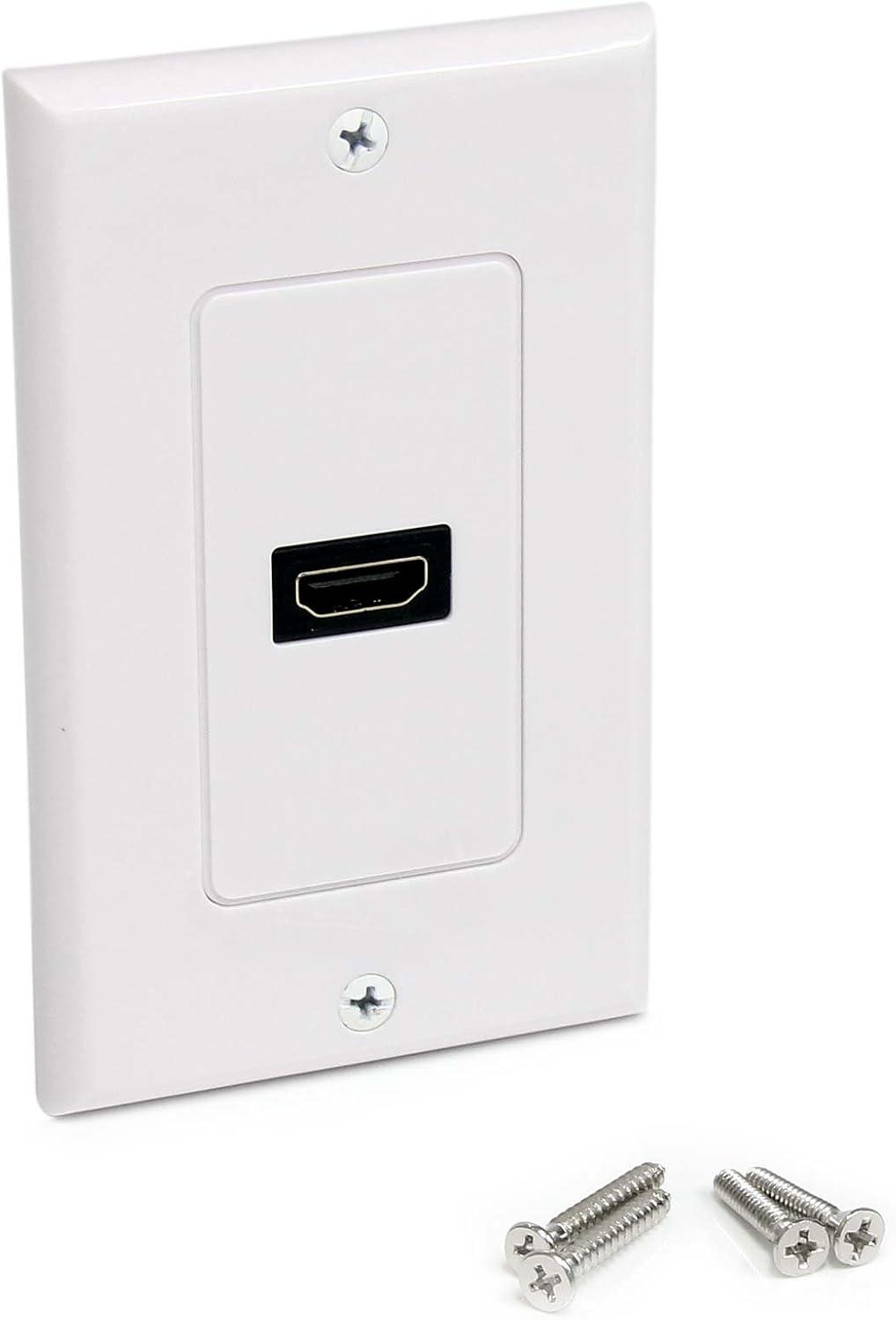 imageStarTechcom Single Outlet Female HDMI Wall Plate White  Wall mount plate  white  HDMIPLATE