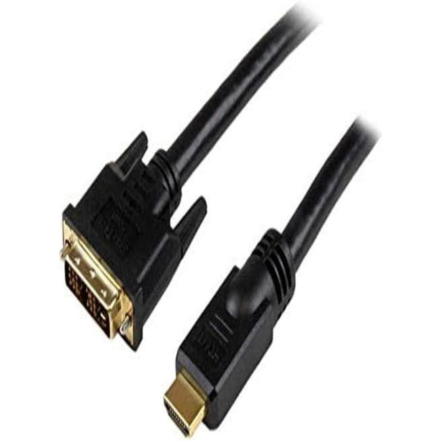 imageStarTechcom 3 ft HDMI to DVID Cable HDMI to DVI Adapter Converter Cable 1x DVID Male 1x HDMI Male Black 3 feet HDDVIMM325 ft 75 m