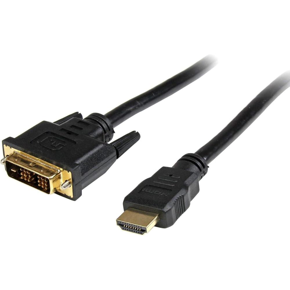 imageStarTechcom 3 ft HDMI to DVID Cable  HDMI to DVI Adapter  Converter Cable  1x DVID Male 1x HDMI Male  Black 3 feet HDDVIMM33 ft  1 m