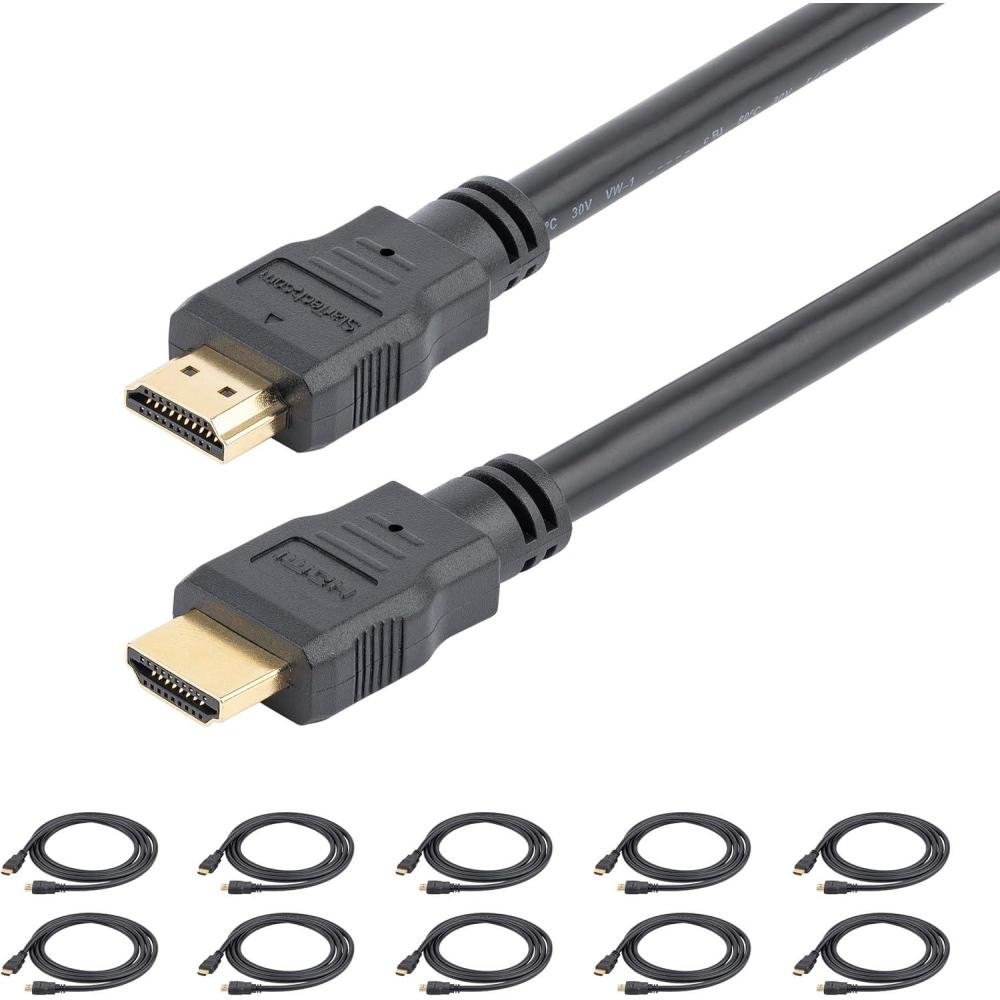 imageStarTechcom 40 ft High Speed HDMI Cable MM  4K  30Hz  No Signal Booster Required  HDMI to HDMI  AudioVideo  GoldPlated HDMM40 Black3 ft  1m