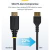 StarTech.com 6ft (2m) Slim HDMI Cable, Flexible Premium HDMI 2.0 Cord with Ethernet, UHD 4K 60Hz HDR10, Durable Aramid Fiber Design with TPE Jacket(Black)