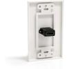 StarTech.com Single Outlet Female HDMI Wall Plate White – Wall mount plate – white – HDMIPLATE