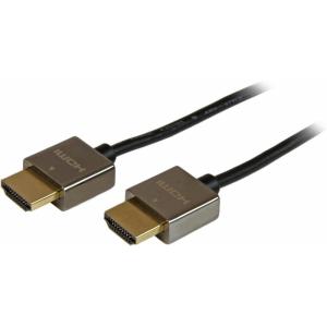 StarTech.com 1m Slim HDMI Cable w/ Low Profile Metal Connectors – 4K High Speed HDMI Cable w/ Ethernet – 4K 30Hz UHD HDMI Cord – 10.2 Gbps – HDMI 1.4 Video / Display Cable 36AWG – HDCP 1.4 (HDPSMM1M)(3ft (1m))