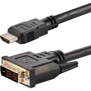 StarTech.com 3 ft HDMI to DVI-D Cable – HDMI to DVI Adapter / Converter Cable – 1x DVI-D Male, 1x HDMI Male – Black, 3 feet (HDDVIMM3)(6 ft / 2 m)