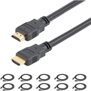 StarTech.com 40 ft High Speed HDMI Cable M/M – 4K @ 30Hz – No Signal Booster Required – HDMI to HDMI – Audio/Video – Gold-Plated (HDMM40) Black(3 ft / 1m)