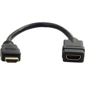 StarTech.com 6in High Speed HDMI Port Saver Cable M/F – Ultra HD 4k x 2k HDMI Cable – HDMI Port Saver 6-inch (HDMIEXTAA6IN),Black