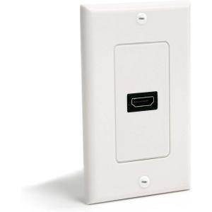 StarTech.com Single Outlet Female HDMI Wall Plate White – Wall mount plate – white – HDMIPLATE