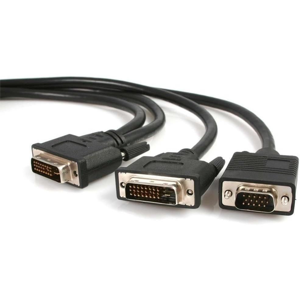 imageStarTechcom 6 ft DVII Male to DVID Male and HD15 VGA Male Video Splitter Cable DVI to VGA Connector 6ft DVI to VGA Cable DVIVGAYMM6