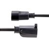 StarTech.com 1ft (0.3m) Power Extension Cord, IEC 320 C14 to NEMA 5-15R, 10A 125V, 18AWG, Black Computer Power Extension Cord, AC Outlet Extension Cable for Network Equipment, UL Listed (PAC100)(1 ft)