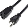 StarTech.com 3ft (1m) Power Extension Cord, NEMA 5-15R to NEMA 5-15P Black Extension Cord, 13A 125V, 16AWG, Outlet Extension Power Cable, NEMA 5-15R to NEMA 5-15P AC Power Cord – UL Listed (PAC1013)(6 ft)