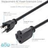 StarTech.com 3ft (1m) Power Extension Cord, NEMA 5-15R to NEMA 5-15P Black Extension Cord, 13A 125V, 16AWG, Outlet Extension Power Cable, NEMA 5-15R to NEMA 5-15P AC Power Cord – UL Listed (PAC1013)(3 ft)