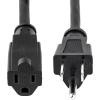 StarTech.com 3ft (1m) Power Extension Cord, NEMA 5-15R to NEMA 5-15P Black Extension Cord, 13A 125V, 16AWG, Outlet Extension Power Cable, NEMA 5-15R to NEMA 5-15P AC Power Cord – UL Listed (PAC1013)(10 ft)