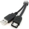 StarTech.com eSATA and USB A to Power eSATA Cable – Power Over eSATA cable – eSATAp (M) to USB, eSATA (M) – 3 ft – ESATAUSBMM3,Black