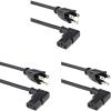 StarTech.com 10ft (3m) Computer Power Y Cord, NEMA 5-15P to 2x C13, 10A 125V, 18AWG, Replacement AC Power Cord, Printer Power Cord, PC Power Supply Cable, Monitor Power Cable – UL Listed (PXT101Y10)(3 ft (Pack of 3))