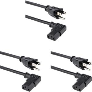 StarTech.com 10ft (3m) Computer Power Y Cord, NEMA 5-15P to 2x C13, 10A 125V, 18AWG, Replacement AC Power Cord, Printer Power Cord, PC Power Supply Cable, Monitor Power Cable – UL Listed (PXT101Y10)(3 ft (Pack of 3))
