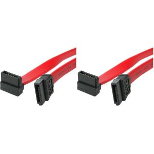 StarTech.com 12in SATA to Right Angle SATA Serial ATA Cable (SATA12RA1)(1 Count (Pack of 2))