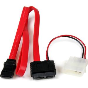 StarTech.com 36in Slimline SATA to SATA with LP4 Power Cable Adapter (SLSATAF36)(1 Ounce (Pack of 1))