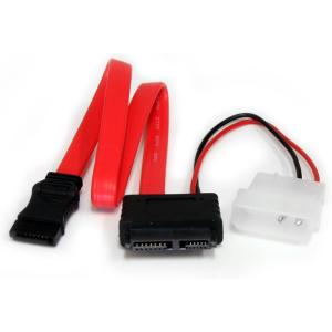 StarTech.com 36in Slimline SATA to SATA with LP4 Power Cable Adapter (SLSATAF36)(12in / 0.3m)