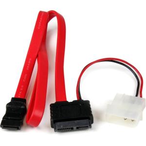 StarTech.com 36in Slimline SATA to SATA with LP4 Power Cable Adapter (SLSATAF36)(36in)