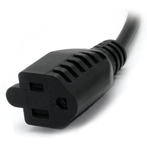 StarTech.com 3ft (1m) Power Extension Cord, NEMA 5-15R to NEMA 5-15P Black Extension Cord, 13A 125V, 16AWG, Outlet Extension Power Cable, NEMA 5-15R to NEMA 5-15P AC Power Cord – UL Listed (PAC1013)(3 metros (10 pies))