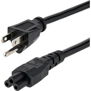 StarTech.com 6ft (1.8m) Laptop Power Cord NEMA 5-15P to C5 (Mickey Mouse) 10A 125V 18AWG Laptop Replacement Charger Cord Brick Cord – UL Listed (PXT101NB3S)(10 ft)