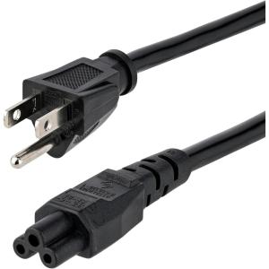 StarTech.com 6ft (1.8m) Laptop Power Cord NEMA 5-15P to C5 (Mickey Mouse) 10A 125V 18AWG Laptop Replacement Charger Cord Brick Cord – UL Listed (PXT101NB3S)(6 ft)