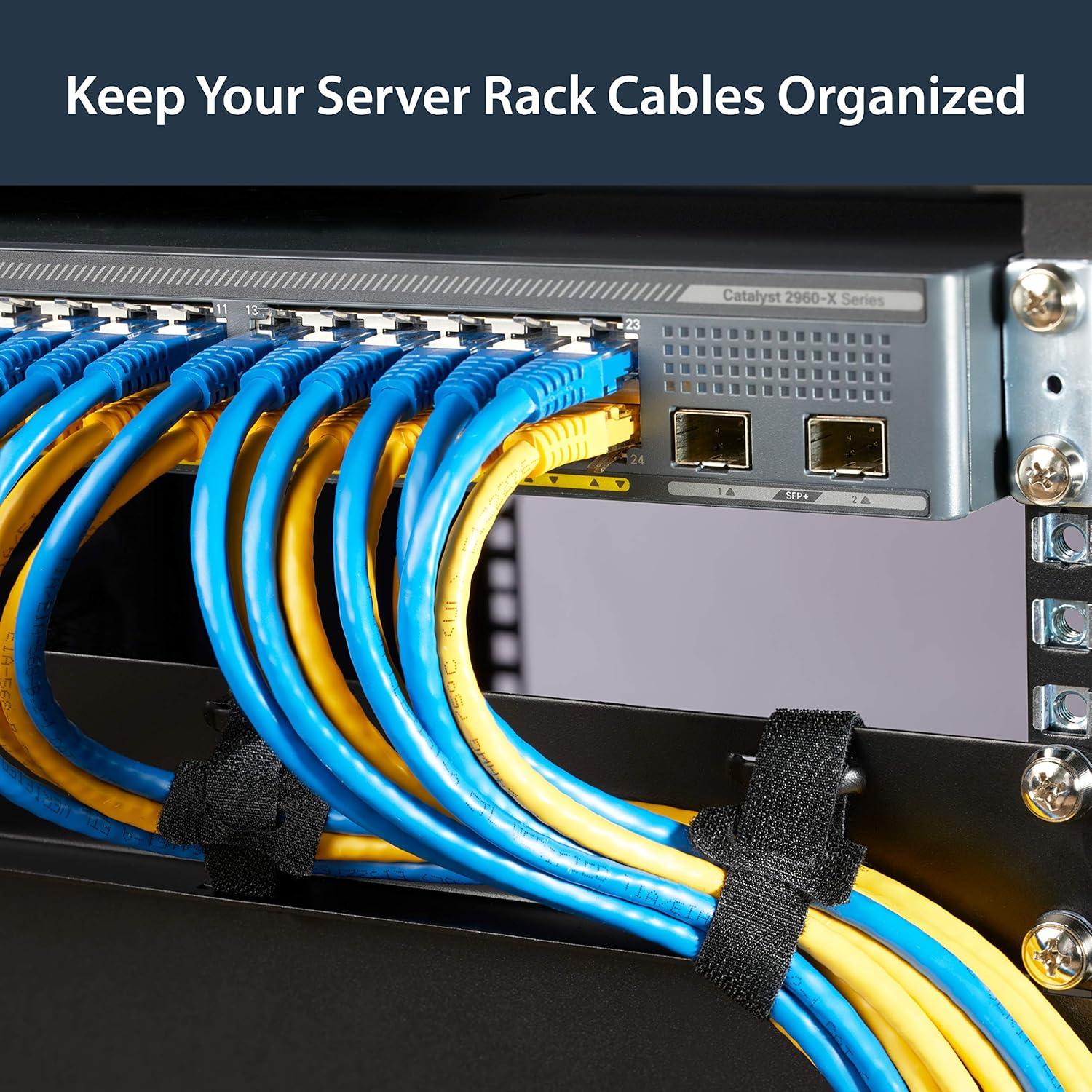 imageStarTechcom Horizontal 1U Server Rack Cable Management Finger Duct w Cover 19quot Network Rack Wire Duct Raceway Panel Slotted Wire Duct CMDUCT1UX1U