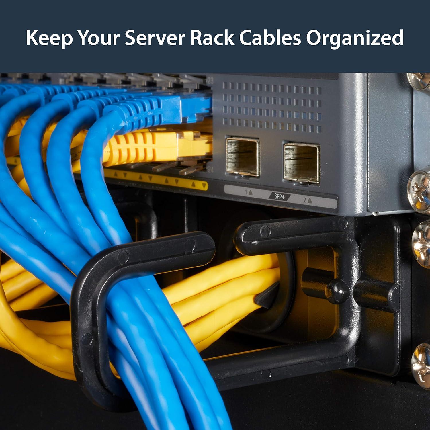 imageStarTechcom Horizontal 1U Server Rack Cable Management Finger Duct w Cover 19quot Network Rack Wire Duct Raceway Panel Slotted Wire Duct CMDUCT1UX1U