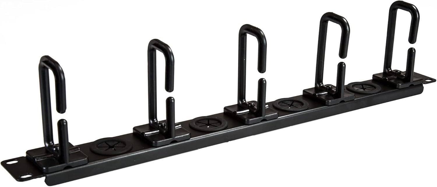 imageStarTechcom Horizontal 1U Server Rack Cable Management Finger Duct w Cover 19quot Network Rack Wire Duct Raceway Panel Slotted Wire Duct CMDUCT1UX1U