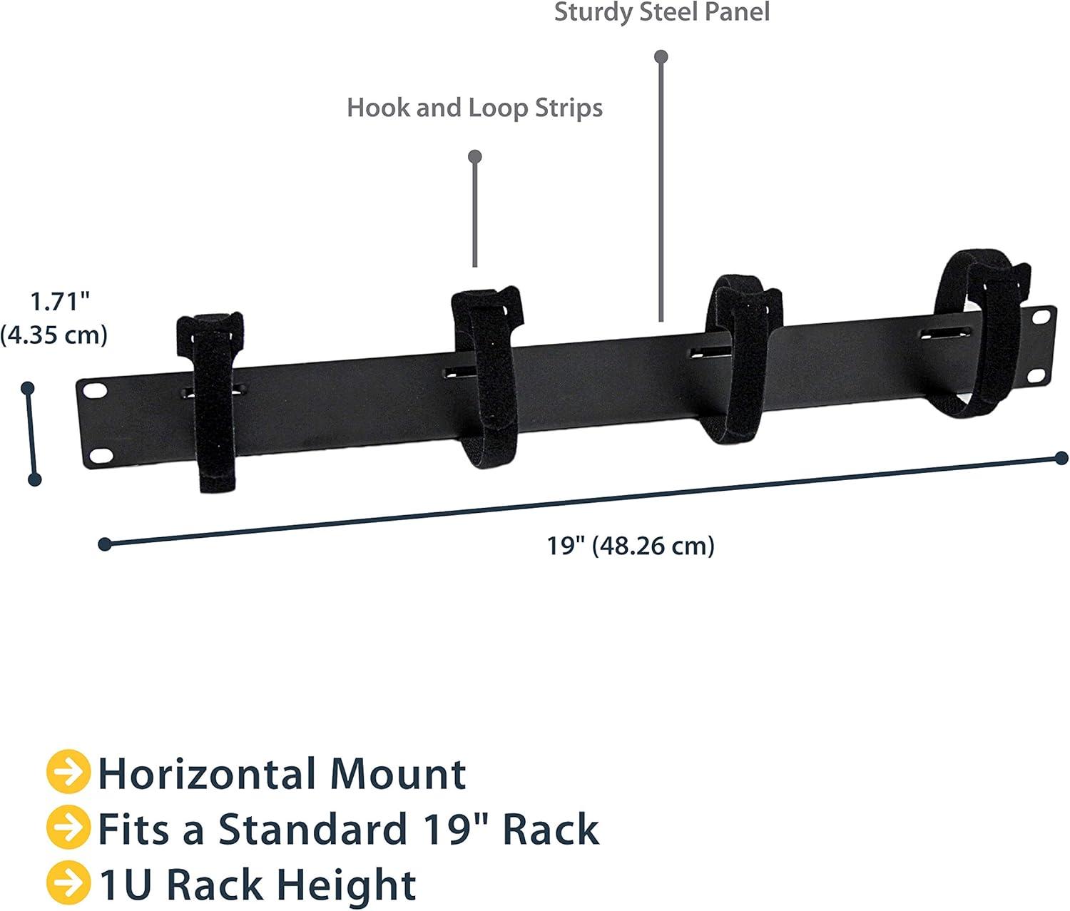 imageStarTechcom Horizontal 1U Server Rack Cable Management Finger Duct w Cover 19quot Network Rack Wire Duct Raceway Panel Slotted Wire Duct CMDUCT1UX1U