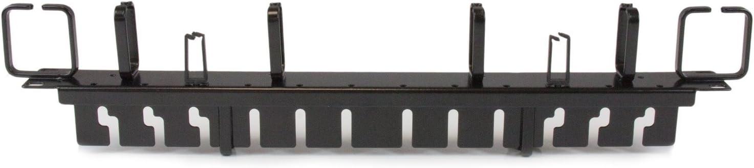 imageStarTechcom Horizontal 1U Server Rack Cable Management Finger Duct w Cover 19quot Network Rack Wire Duct Raceway Panel Slotted Wire Duct CMDUCT1UX1U