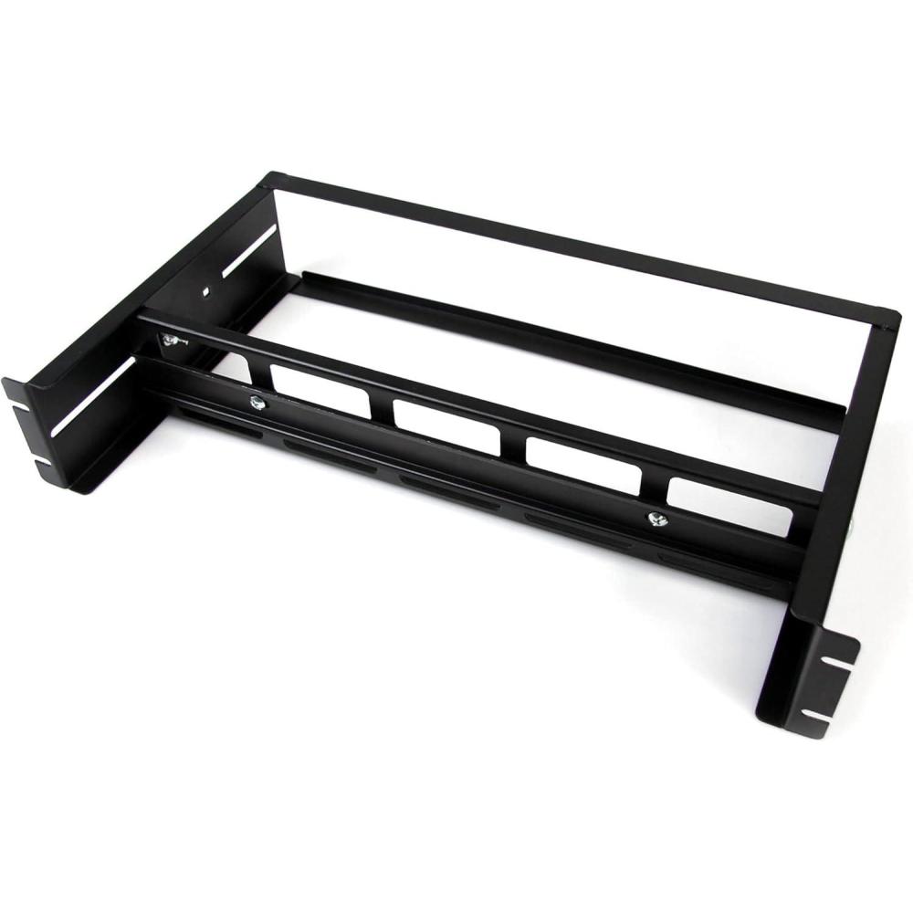 imageStarTechcom 2U DIN Rail Kit for Standard 19quot Rack  Adjustable Depth Rackmount DIN Rail with Top Hat Mini G Rails 27lbs125kg Weight Capacity ADJDINKIT35x19x141
