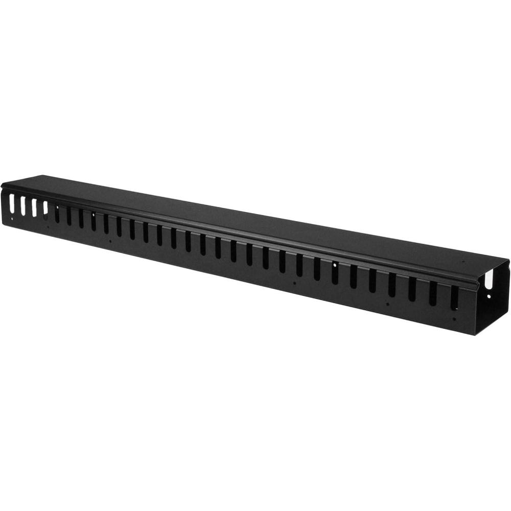 imageStarTechcom 3ft 1m Vertical Cable Management Duct with Cover  0U Open Slot Finger Duct Wire Raceway for 19 Inch Server Rack  Slotted Cord Channel CMVER20UFFinger Duct