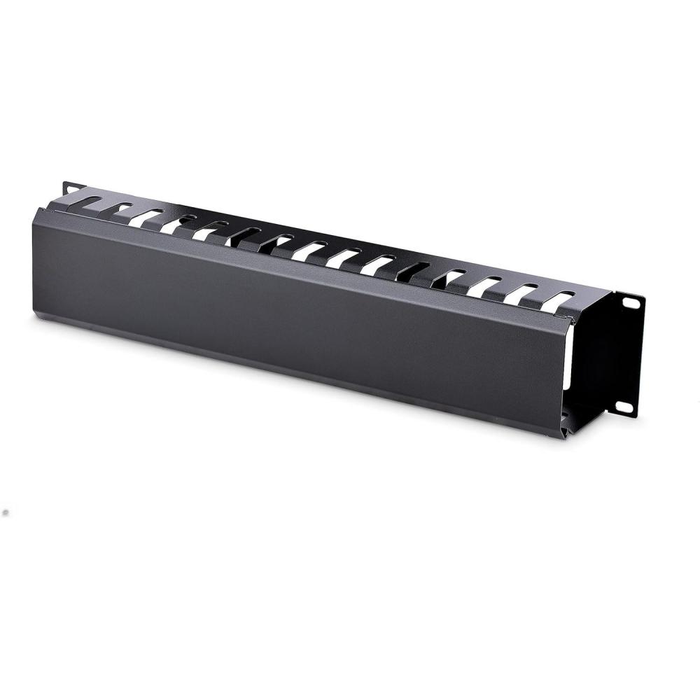 imageStarTechcom Horizontal 2U Server Rack Cable Management Finger Duct w Cover 19quot Network Rack Wire Duct Raceway Panel Slotted Wire Duct CMDUCT2U2U