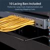 StarTech.com 1U Rack Mountable Cable Lacing Bar w/Adjustable Depth, Cable Support Guide for Organized 19″ Racks/Cabinets, Horizontal Cable Guide for Patch Panels/Switches/PDUs (12S-Cable-Lacing-BAR)(4in offset)