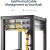 StarTech.com 2.4 x 3.9in Vertical Cable Management D Ring – 1.5U Metal D-Ring Hooks – Wire Organizer for 2 or 4-Post Network/Server Racks (CMHOOKMW) Black(2.2 x 3.9in (Pack of 2))