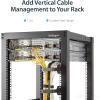 StarTech.com 2.4 x 3.9in Vertical Cable Management D Ring – 1.5U Metal D-Ring Hooks – Wire Organizer for 2 or 4-Post Network/Server Racks (CMHOOKMW) Black(2.4 x 3.9in)