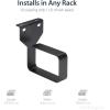 StarTech.com 2.4 x 3.9in Vertical Cable Management D Ring – 1.5U Metal D-Ring Hooks – Wire Organizer for 2 or 4-Post Network/Server Racks (CMHOOKMW) Black(2.4 x 3.9in)