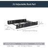 StarTech.com 2U Universal Rack Mount Rails – for 19in Server Rack Enclosure or Cabinet – Adjustable A/V Rack Rails (UNIRAILS2U)