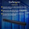 StarTech.com 3ft (1m) Vertical Cable Management Duct with Cover – 0U Open Slot Finger Duct Wire Raceway for 19 Inch Server Rack – Slotted Cord Channel (CMVER20UF)(Finger Duct)