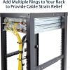 StarTech.com 5-Pack 1U Vertical Cable Management D-Ring Hooks, Cable Manager for 19″ Server Racks/Cabinets, Wire Organizers(Single Pack)