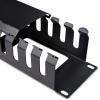 StarTech.com Horizontal 2U Server Rack Cable Management Finger Duct w/ Cover – 19″ Network Rack Wire Duct Raceway Panel – Slotted Wire Duct (CMDUCT2U)(2U)