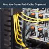 StarTech.com Vertical Cable Organizer with Finger Ducts – Vertical Cable Management Panel – Rack-Mount Cable Raceway – 40U – 6 ft (CMVER40UF)(Organizer)